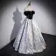Elegant Black Rhinestone Prom Dresses 2022 Ball Gown Off-The-Shoulder Sleeveless Backless Floor-Length / Long Formal Dresses
