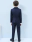 Navy Blue Long Sleeve Boys Wedding Suits 2022 Wedding Coat Pants Shirt Tie Vest