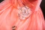 Elegant Watermelon Beading Appliques Sequins Prom Dresses 2024 Ball Gown Off-The-Shoulder Sleeveless Backless Floor-Length / Long Prom Formal Dresses