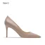 Chic / Beautiful Nude Leather Handmade  Evening Party Pumps 2024 8 cm Stiletto Heels Pointed Toe Pumps High Heels