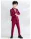 Modern / Fashion Black Long Sleeve Boys Wedding Suits 2023 Coat Pants Shirt Tie Vest Wedding