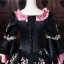 Medieval Vintage / Retro Black Bow Lace Flower Prom Dresses 2026 Ball Gown Square Neckline Bell sleeves Floor-Length / Long Formal Dresses