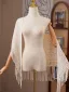 Vintage / Retro Beige Knitting Tassel Prom shawl 2025
