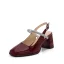 Vintage / Retro Black Street Wear Rhinestone Womens Shoes 2023 6 cm Thick Heels Square Toe Womens Shoes