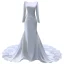 High-end White Beading Lace Flower Wedding Dresses 2023 Trumpet / Mermaid Scoop Neck Long Sleeve Backless Chapel Train Wedding