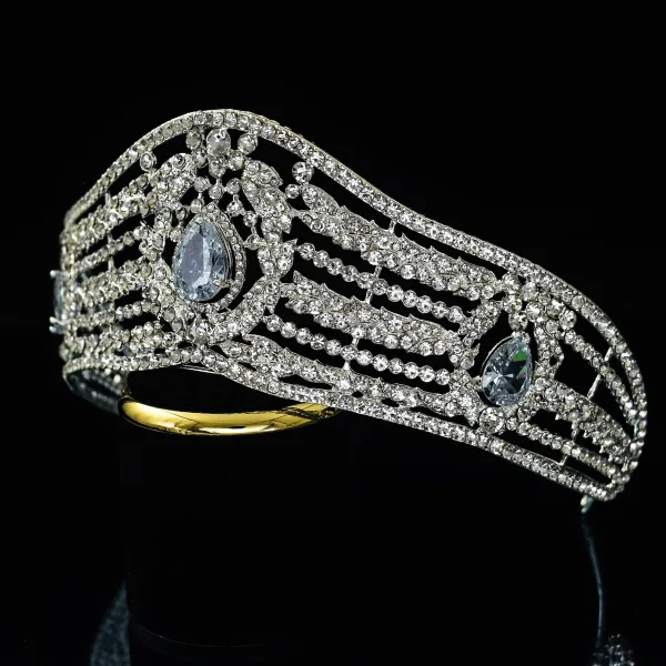 Bling Bling Argenté Cristal Faux Diamant Accessoire Cheveux Mariage 2022 Alliage Mariage Bijoux Mariage