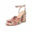 Vintage / Retro Gold Bow Street Wear Womens Sandals 2022 Ankle Strap 6 cm Thick Heels Open / Peep Toe Sandals High Heels