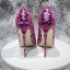 Ovanlig Limegrön Gatukläder Snakeskin Trycket Pumps 2023 12 cm Stilettklackar Spetsiga Pumps Högklackade