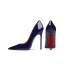 Fashion Navy Blue Evening Party Leather Pumps 2026 Patent Leather 12 cm Stiletto Heels Pointed Toe Pumps High Heels