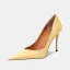 Elegant Sky Blue OL Office Pumps 2026 Leather 7 cm Stiletto Heels Pointed Toe High Heels