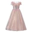 Sparkly Blushing Pink Glitter Sequins Birthday Flower Girl Dresses 2023 A-Line / Princess Ruffle Scoop Neck Short Sleeve Floor-Length / Long Flower Girl Dresses