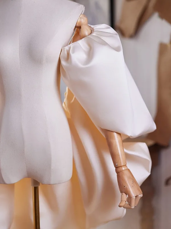 Chic / Beautiful Champagne Handmade Puffy Short Sleeve Prom Shawls 2025