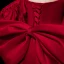 Chic / Beautiful Burgundy Satin Prom Dresses 2023 A-Line / Princess Strapless Short Sleeve Backless Bow Floor-Length / Long Prom Formal Dresses
