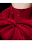 Classy Burgundy A-Line / Princess Prom Dresses 2024 Strapless Short Sleeve Backless Bow Floor-Length / Long Prom Formal Dresses