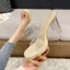 Summer Transparent Beige Street Wear Crystal Womens Sandals 2022 9 cm Thick Heels Open / Peep Toe Sandals High Heels