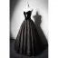 Vintage / Retro Black Glitter Prom Dresses 2023 Ball Gown Strapless Sleeveless Backless Floor-Length / Long Prom Formal Dresses