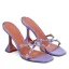 Sexy Lavender Cocktail Party Evening Party Rhinestone Womens Sandals 2023 Satin 9 cm Stiletto Heels Open / Peep Toe Sandals High Heels