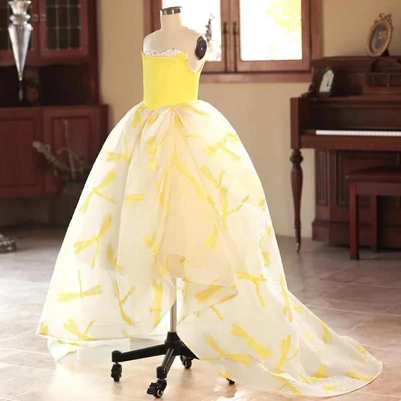 yellow birthday dress Radiant Yellow Fairy Wings Tulle Birthday Dress