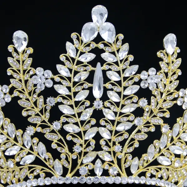Bling Bling Silver Rhinestone Alloy Bridal Hair Accessories Tiara 2024 Wedding Accessories