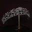 Eleganckie Srebrny Rhinestone Cyrkon Ozdoby Do Włosów Ślubne Tiara 2022 Stop Ślub Ozdoby Do Włosów Ślubne