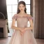 Elegant Lavender Appliques Prom Dresses 2024 A-Line / Princess Off-The-Shoulder Sleeveless Backless Floor-Length / Long Prom Formal Dresses