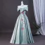 Élégant Vert Citron Perlage Paillettes Appliques Robe De Bal 2026 Robe Boule De l'épaule Manches Courtes Dos Nu