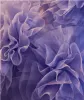 Fashion Lavender Cascading Ruffles Prom Dresses 2024 Ball Gown Off-The-Shoulder Puffy Short Sleeve Backless Court Train Prom Formal Dresses