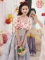Chic / Belle Rouge En Dentelle Fleur Robe De Bal 2022 Princesse Encolure Carrée Manches Courtes Dos Nu Thé Longueur Promo Robe De Ceremonie
