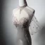 Haut de Gamme Rougissant Rose Perlage Faux Diamant Paillettes Robe De Soirée 2024 Trompette / Sirène Titulaire Sans Manches Dos Nu Train De Balayage Soirée Robe De Ceremonie