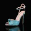 Sexy Bleu Ciel Faux Diamant Soirée Sandales Femme 2024 Bride Cheville 9 cm Talons Aiguilles Peep Toes / Bout Ouvert Talons Hauts