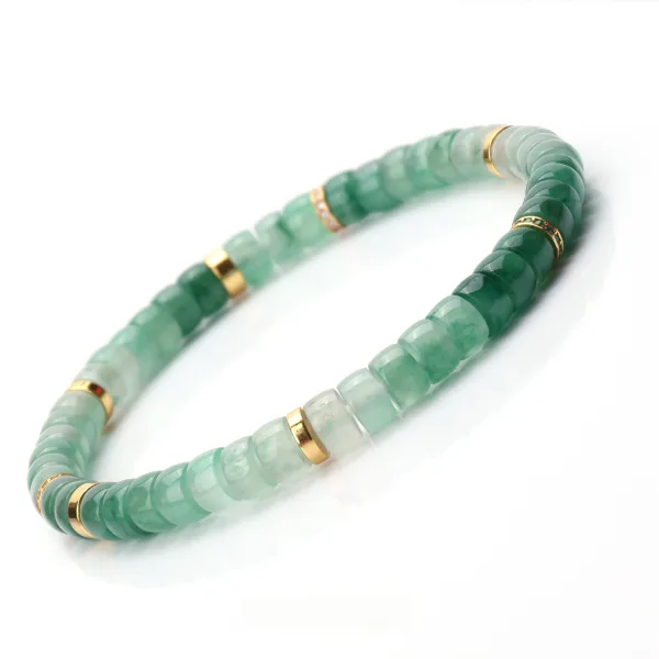 Mode Fait main Vert Dégradé De Couleur Jadéite Bracelets Accessorize 2026