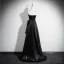 Sexy Black Evening Dresses 2025 A-Line / Princess Strapless Sleeveless Backless Floor-Length / Long Formal Dresses