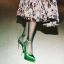 Chic / Beautiful Green Cocktail Party Satin Womens Sandals 2023 14 cm Stiletto Heels Ankle Strap Pointed Toe Sandals High Heels