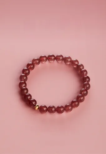 Chic Beautiful Red Handmade Natural Crystal Bracelet Accessories 2026