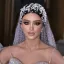 Sjarmerende Hvit Perle Rhinestone Legering Bryllup Har Tilbehor 2024