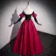 Elegant Burgundy Prom Dresses 2022 Ball Gown Strapless Sleeveless Backless Floor-Length / Long Prom Formal Dresses