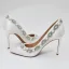 Elegante Weiß Perle Strass Brautschuhe 2022 Satin 10 cm Stilettos Spitzschuh Hochzeit Pumps Hochhackige