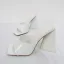 Chic / Beautiful White Street Wear Womens Sandals 2022 11 cm Thick Heels Open / Peep Toe Womens Sandals High Heels