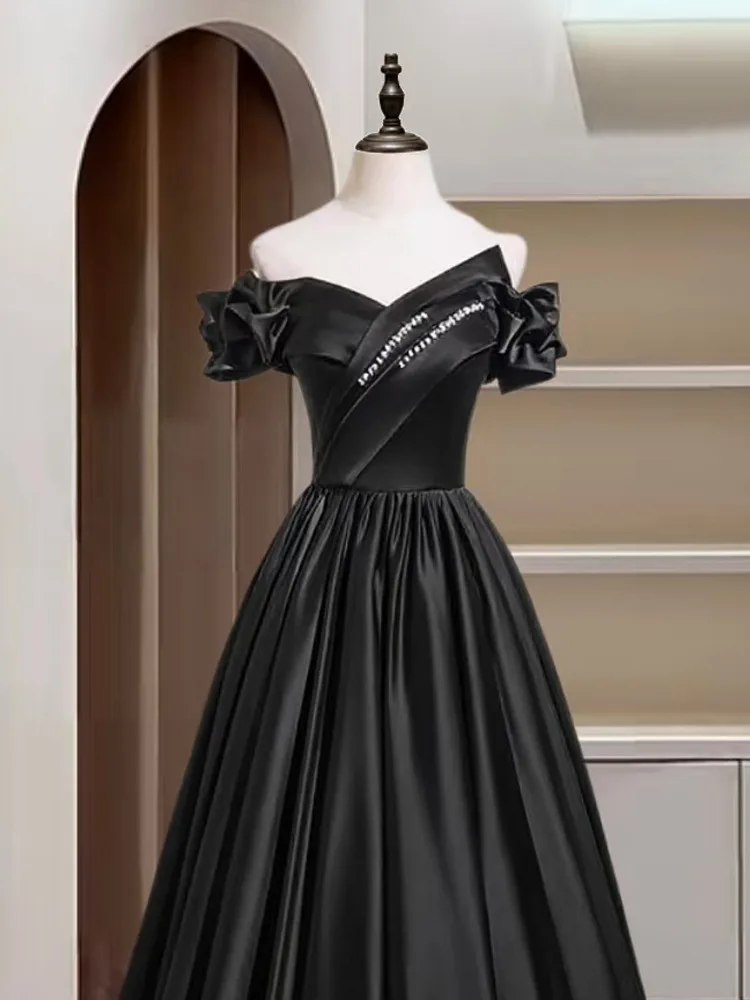 a line pink dress Black Strapless A-Line Empire-Waist Sleeveless Pleated Long Prom Forma –  Modsele