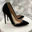 Mooie / Prachtige Zwarte Suede Rhinestone Avond Pumps 2025 12 cm Naaldhakken / Stiletto Spitse Neus Pumps Hoge Hakken