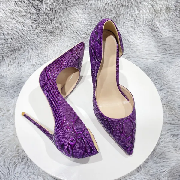 Chic / Beautiful Purple Prom Womens Shoes 2023 12 cm Stiletto Heels Pointed Toe Womens Shoes High Heels