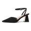 Chic / Beautiful Black Street Wear Womens Sandals 2023 Ankle Strap 7 cm Thick Heels Pointed Toe Sandals High Heels