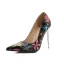 Modest / Simple White Printing Pumps 2023 Street Wear 11 cm Stiletto Heels Pointed Toe Pumps High Heels