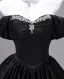 Style Audrey Hepburn Noire Faux Diamant Robe De Bal 2026 Princesse Sans Manches Dos Nu