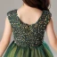 Vintage / Retro Dark Green Sequins Flower Girl Dresses 2022 A-Line / Princess Scoop Neck Sleeveless Prom Floor-Length / Long Flower Girl Dresses