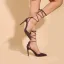 Chic / Beautiful Summer Brown Evening Party Womens Sandals 2022 Ankle Strap 10 cm Stiletto Heels Pointed Toe Sandals High Heels