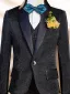 Fall Winter Black Long Sleeve 6-piece Boys Wedding Suits 2025 Body Jewellery Coat Pants Shirt Tie Vest