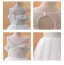 Chic / Beautiful White Beading Pearl Short Birthday Flower Girl Dresses 2024 Scoop Neck Backless Sleeveless
