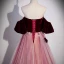 Elegant Burgundy Appliques Prom Dresses 2022 A-Line / Princess Strapless Pearl Sleeveless Backless Floor-Length / Long Prom Formal Dresses