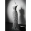 Charmant Gris Paillettes Plumes Dansant Robe De Soirée 2024 Trompette / Sirène Bustier Sans Manches Dos Nu Longue Soirée Robe De Ceremonie